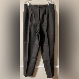 Harve Benard fully lined wool blend dress slacks pants Olive and black Size 14